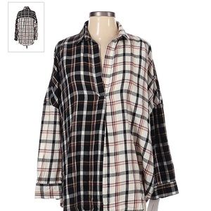 French Connection Flannel/ Blouse